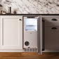 ZLINE Autograph Edition 15 in. Touchstone Nugget Ice Maker with Drain Pump and Panel-Ready Door with Matte Black Handle (INGDPZ-15-MB)
