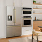 ZLINE Autograph Edition 36 in. 28.9 cu. ft. Standard-Depth French Door External Water Dispenser Refrigerator with Dual Ice Maker in Fingerprint-Resistant Stainless Steel and Champagne Bronze Traditional Handles (RSMZ-W-36-CB)