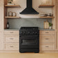 ZLINE 30 in. 4.2 cu. ft. Classic Gas Range with 4 Burner DuoPro™ Cooktop and Convection Gas Oven in Black Stainless Steel, Open Box-Great Condition