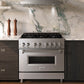 ZLINE 36 in. 4.6 cu. ft. Legacy Dual Fuel Range with 6 Burner Gas Cooktop and Electric Convection Oven in Stainless Steel (RA36)