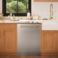 ZLINE Autograph Edition 24 in. Monument Series 3rd Rack Dishwasher with Auto Door Open Drying, 44dBa, Stainless Steel Panel with Champagne Bronze Handle (DWMTZ-304-24-CB)
