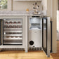 ZLINE Autograph Edition 15 in. Touchstone Nugget Ice Maker with Drain Pump and Solid Stainless Steel Door with Matte Black Handle (INGDZ-ST-15-MB)