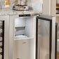 ZLINE Autograph Edition 15 in. Touchstone Nugget Ice Maker with Drain Pump and Solid Stainless Steel Door with Matte Black Handle (INGDZ-ST-15-MB)