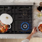 ZLINE 30 in. 4.2 cu. ft. Marino Dual Fuel Range with Gas Cooktop and Electric Convection Oven in Satin Stainless Steel with 4 Brass Burners (MDRS-BR-30)