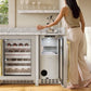 ZLINE Autograph Edition 15 in. Touchstone Nugget Ice Maker with Drain Pump and Solid Stainless Steel Door with Polished Gold Handle (INGDZ-ST-15-G)
