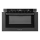 ZLINE 24 in. 1.2 cu. ft. Built-in Microwave Drawer with a Traditional Handle in Black Stainless Steel, Open Box-Excellent Condition