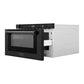 ZLINE 24 in. 1.2 cu. ft. Built-in Microwave Drawer with a Traditional Handle in Black Stainless Steel, Open Box-Excellent Condition