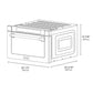 ZLINE Autograph Edition 24 in. 1.2 cu. ft. Built-in Microwave Drawer in Stainless Steel and Polished Nickel Helix Handle (MWDZ-1-H-KPN) dimensional diagram.