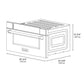 ZLINE Autograph Edition 30 in. 1.2 cu. ft. Built-in Microwave Drawer in Black Stainless Steel with Polished Gold Accents (MWDZ-30-BS-G) dimensional diagram.