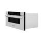 ZLINE 30 in. 1.2 cu. ft. Stainless Steel Built-In Microwave Drawer (MWD-30) side, closed.