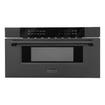 ZLINE 30 in. 1.2 cu. ft. Built-in Microwave Drawer in Black Stainless Steel, Open Box-Excellent Condition main image.