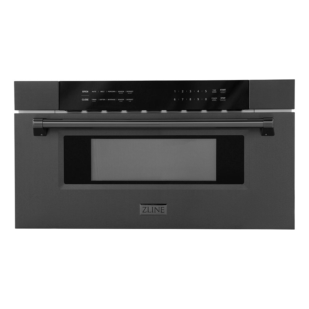 ZLINE 30 in. 1.2 cu. ft. Built-in Microwave Drawer in Black Stainless Steel (MWD-30-BS) main image.