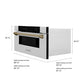 ZLINE Autograph Edition 30 in. 1.2 cu. ft. Built-In Microwave Drawer in Stainless Steel with Champagne Bronze Accents (MWDZ-30-CB)