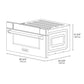 ZLINE Autograph Edition 30 in. 1.2 cu. ft. Built-in Microwave Drawer in Stainless Steel and Polished Nickel Helix Handle (MWDZ-30-KPN) dimensional diagram.