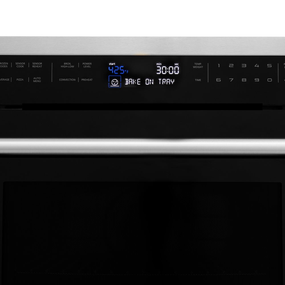 ZLINE 24 in. 1.6 cu ft. Built-in Convection Microwave Oven in Stainless Steel with Speed and Sensor Cooking, Open Box-Good Condition