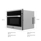 ZLINE 24 in. 1.6 cu ft. Built-in Convection Microwave Oven in Stainless Steel with Speed and Sensor Cooking, Open Box-Good Condition