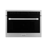 ZLINE 24 in. 1.6 cu ft. Built-in Convection Microwave Oven in Stainless Steel with Speed and Sensor Cooking, Open Box-Good Condition