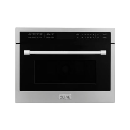 ZLINE 24 in. 1.6 cu ft. Built-in Convection Microwave Oven in Stainless Steel with Speed and Sensor Cooking, Open Box-Good Condition