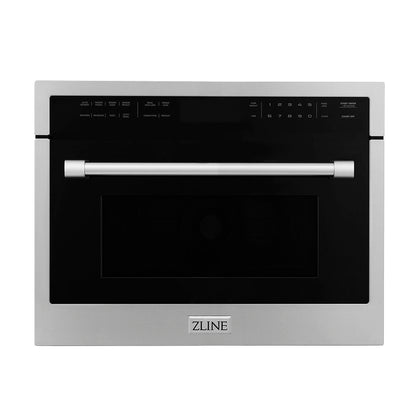 ZLINE 24 in. Black Stainless Steel Built-in Convection Microwave Oven with Speed and Sensor Cooking (MWO-24-BS)