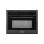 ZLINE 24 in. Black Stainless Steel Built-in Convection Microwave Oven with Speed and Sensor Cooking (MWO-24-BS)