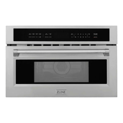ZLINE 30 in. 1.6 cu ft. Built-in Convection Microwave Oven in Stainless Steel with Speed and Sensor Cooking, Open Box-Excellent Condition main image.