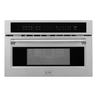 ZLINE 30 in. 1.6 cu ft. Built-in Convection Microwave Oven in Stainless Steel with Speed and Sensor Cooking, Open Box-Good Condition