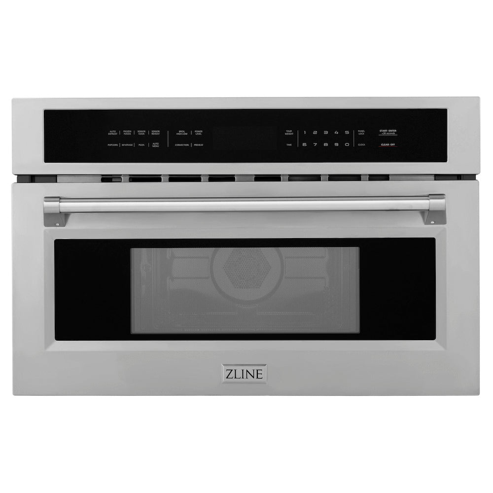 ZLINE 30 in. 1.6 cu ft. Built-in Convection Microwave Oven in Stainless Steel with Speed and Sensor Cooking, Open Box-Good Condition