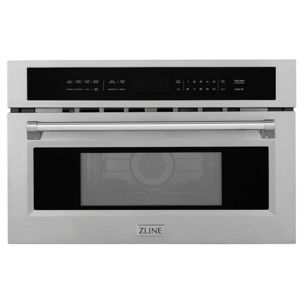 ZLINE 30 in. 1.6 cu ft. Built-in Convection Microwave Oven in Stainless Steel with Speed and Sensor Cooking, Open Box-Excellent Condition