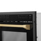 ZLINE Autograph Edition 24 in. 1.6 cu ft. Built-in Convection Microwave Oven in Black Stainless Steel with Champagne Bronze Accents (MWOZ-24-BS-CB) handle and controls
