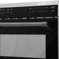 ZLINE Autograph Edition 24 in. 1.6 cu ft. Built-in Convection Microwave Oven in Stainless Steel with Matte Black Accents (MWOZ-24-MB) handle and control panel