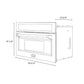 ZLINE Autograph Edition 30 in. 1.6 cu ft. Built-in Convection Microwave Oven in Black Stainless Steel and Champagne Bronze Helix Handle (MWOZ-30-BS-KCB) dimensional diagram.