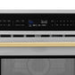ZLINE Autograph Edition 30 in. 1.6 cu ft. Built-in Convection Microwave Oven in Stainless Steel with Polished Gold Accents (MWOZ-30-G) handle and digital display