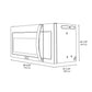 ZLINE Stainless Steel Over the Range Convection Microwave Oven with Modern Handle (MWO-OTR-30) dimensional diagram.