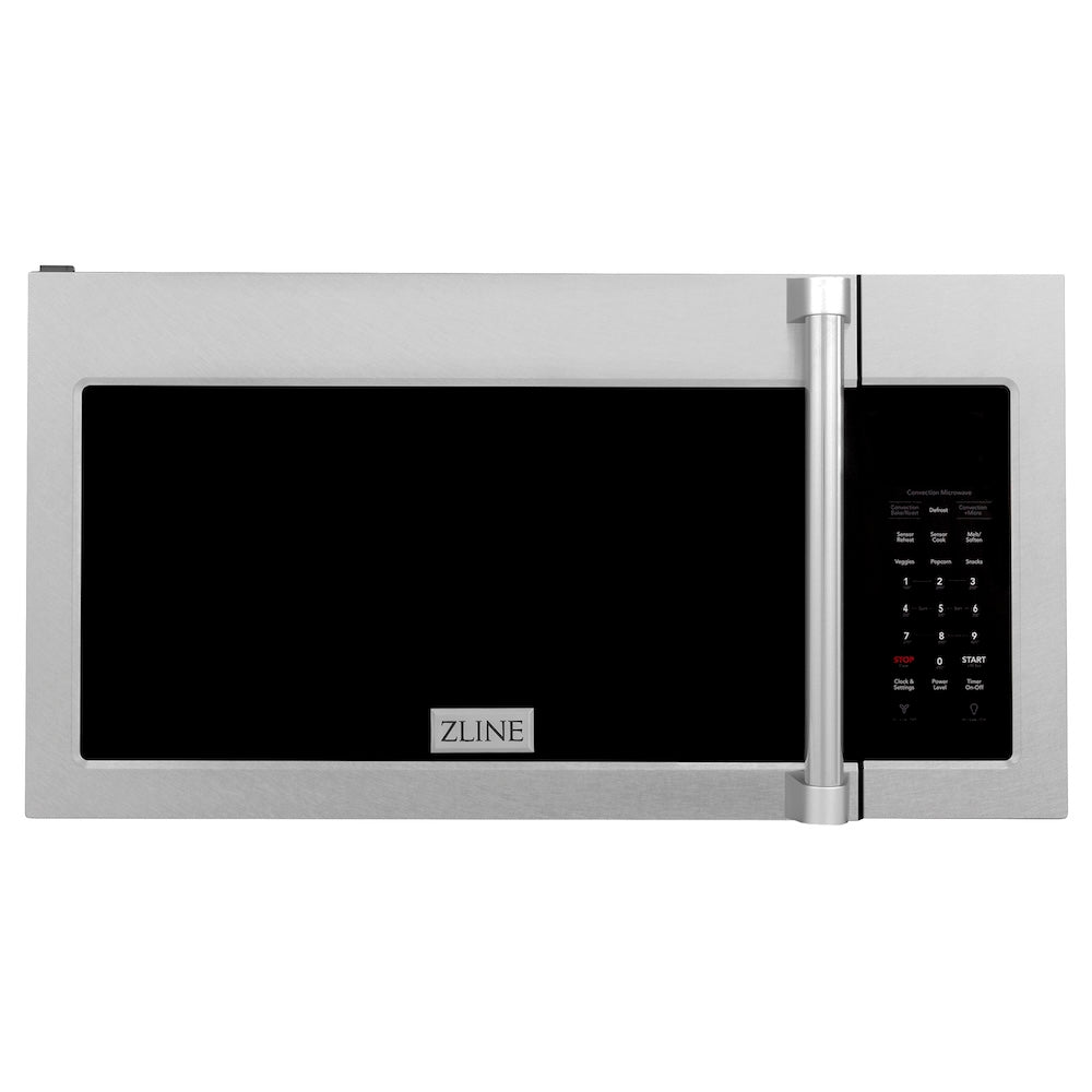 ZLINE Kitchen Package with 30 in. DuraSnow Stainless Steel Rangetop and 30 in. Over The Range Microwave with Modern Handle (2KP-RTSOTR30)