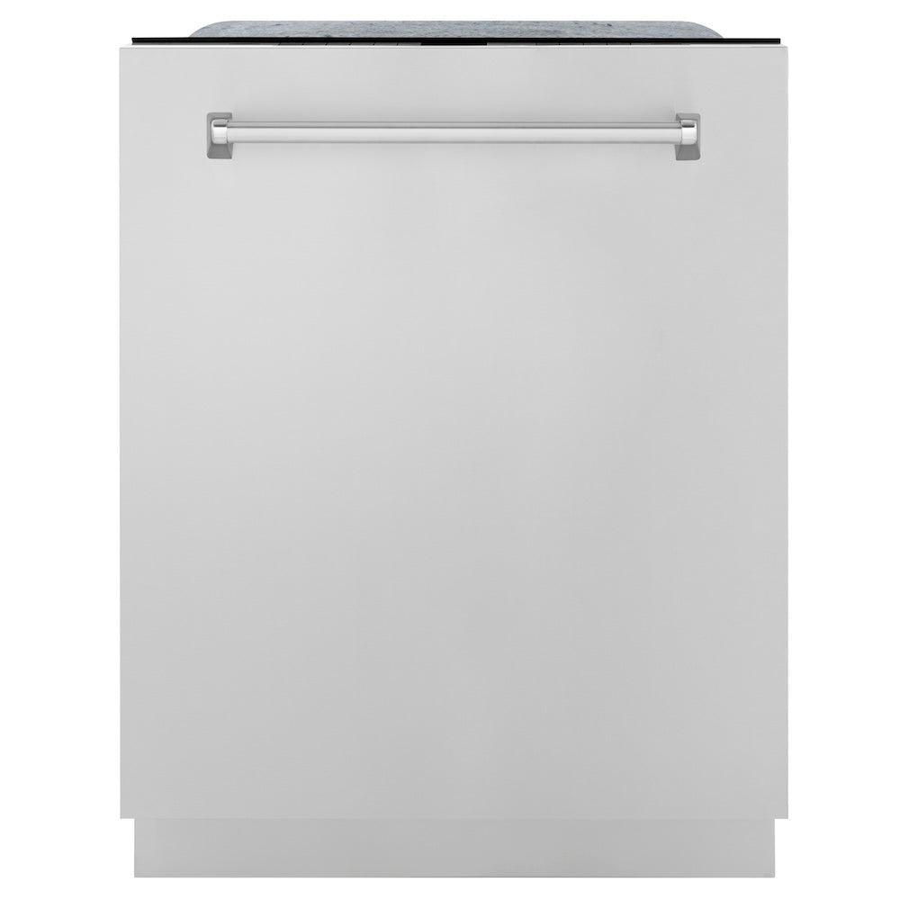 ZLINE 24 in. Monument Series 3rd Rack Dishwasher with Auto Door Open Drying, 44dBa, Stainless Steel Panel (DWMT-304-24) main image.