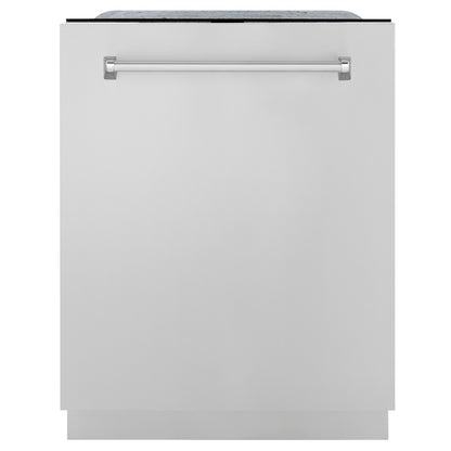 ZLINE 24 in. Monument Series 3rd Rack Dishwasher with Auto Door Open Drying, 44dBa, Stainless Steel Panel (DWMT-304-24)