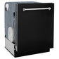 ZLINE 24 in. Monument Series 3rd Rack Dishwasher with Auto Door Open Drying, 44dBa, Black Matte Panel (DWMT-BLM-24)