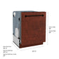 ZLINE 24 in. Monument Series 3rd Rack Dishwasher with Auto Door Open Drying, 44dBa, Hand Hammered Copper Panel (DWMT-HH-24)