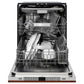 ZLINE 24 in. Monument Series 3rd Rack Dishwasher with Auto Door Open Drying, 44dBa, Hand Hammered Copper Panel (DWMT-HH-24)