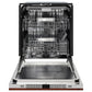 ZLINE 24 in. Monument Series 3rd Rack Dishwasher with Auto Door Open Drying, 44dBa, Hand Hammered Copper Panel (DWMT-HH-24)