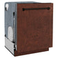 ZLINE 24 in. Monument Series 3rd Rack Dishwasher with Auto Door Open Drying, 44dBa, Hand Hammered Copper Panel (DWMT-HH-24) side.