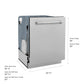 ZLINE 24 in. Monument Series 3rd Rack Dishwasher with Auto Door Open Drying, 44dBa, Satin Stainless Steel Panel (DWMT-SN-24)