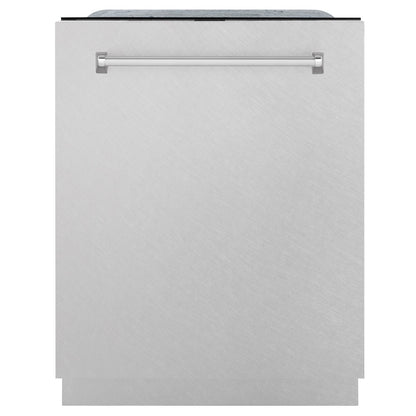 ZLINE 24 in. Monument Series 3rd Rack Dishwasher with Auto Door Open Drying, 44dBa, Satin Stainless Steel Panel (DWMT-SN-24)