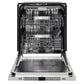 ZLINE Autograph Edition 24 in. Monument Series 3rd Rack Dishwasher with Auto Door Open Drying, 44dBa, Panel Ready with Matte Black Handle (DWMTZ-24-MB)