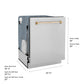 ZLINE Autograph Edition 24 in. Monument Series 3rd Rack Dishwasher with Auto Door Open Drying, 44dBa, Stainless Steel Panel with Polished Gold Handle (DWMTZ-304-24-G)