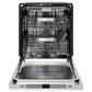 ZLINE Autograph Edition 24 in. Monument Series 3rd Rack Dishwasher with Auto Door Open Drying, 44dBa, Stainless Steel Panel with Polished Gold Handle (DWMTZ-304-24-G)