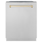 ZLINE Autograph Edition 36 in. Kitchen Package with Stainless Steel Dual Fuel Range, Range Hood, Dishwasher and Refrigeration with Polished Gold Accents (4AKPR-RARHDWM36-G)