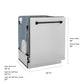 ZLINE Autograph Edition 24 in. Monument Series 3rd Rack Dishwasher with Auto Door Open Drying, 44dBa, Stainless Steel Panel with Matte Black Handle (DWMTZ-304-24-MB)