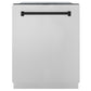 ZLINE 48 in. Autograph Edition Kitchen Package with Stainless Steel Dual Fuel Range, Range Hood, Dishwasher and Refrigeration with Matte Black Accents (4KAPR-RARHDWM48-MB)