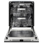 ZLINE Autograph Edition 24 in. Monument Series 3rd Rack Dishwasher with Auto Door Open Drying, 44dBa, Black Matte Panel with Polished Gold Handle (DWMTZ-BLM-24-G)
